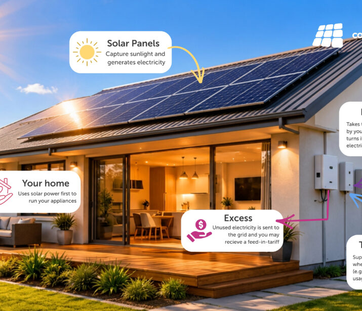 Grid-connected solar system explained for Australian homeowners